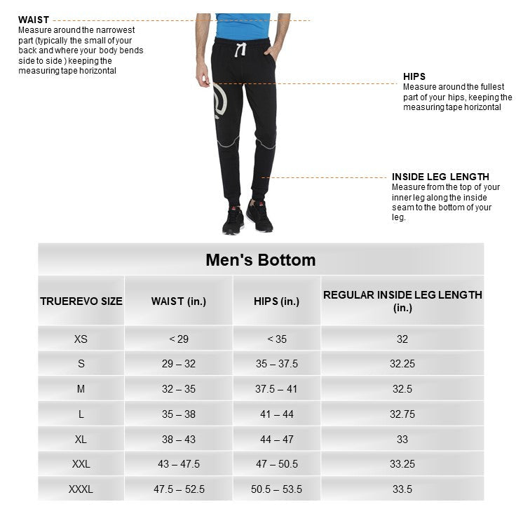 Men's Sports Track Pant with zipper back pocket - BLACK - TRUEREVO