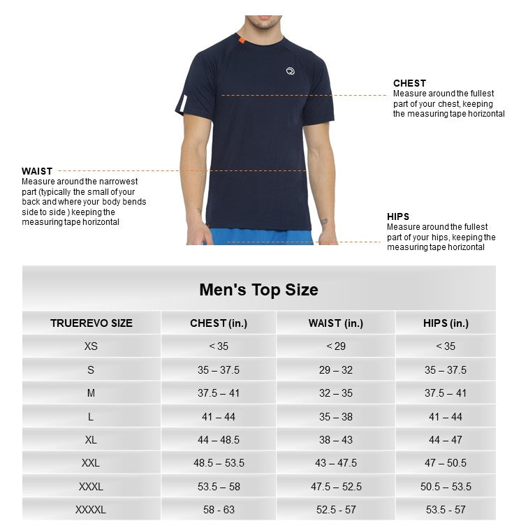 Statement Training & Sports Tshirt- Printed Navy - TRUEREVO